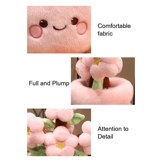 Cute Plush Vast Flower Bouquet Soft Skin-Friendly Plush Plant Doll Cute Healing Flower