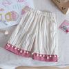 Girls Summer White Bow T-Shirt And Wide Leg Pants Set Baby Cotton Two Piece Outfit Trendy