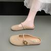Baotou Half-drag Women's Outer Wear 2025 Spring and Summer New French Flat-soled Soft-soled Fashionable Women's One-pedal Doudou Single Shoes
