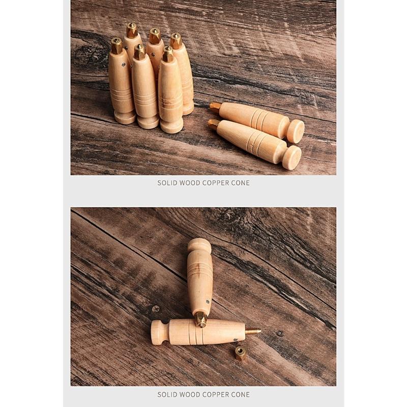 4 In 1 Leather Craft Stitching Scratch Awl Tool Pin Punching Tool Leather Awl Pin Punching Awl for Cutting Sewing Craft