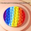 Rainbow Push Bubble Toy Stress Relief Round Square Heart Bubble Popping Game Silicone Bubble Squeeze Sensory Fidget Toy