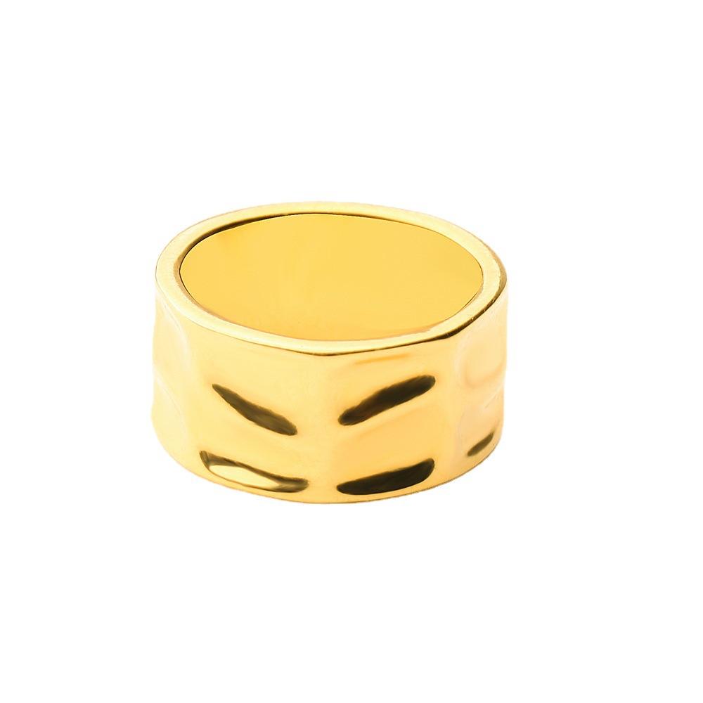 18k ring women's fashion copper ring geometric European and American street stalls are hot selling and running rivers and lakes street stalls violent