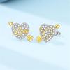 New 925 Silver Love Bow And Arrow Women Earrings Brilliant Wedding Engagement Star Earrings Jewelry Gift