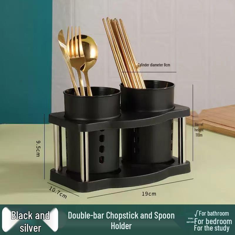 Multifunctional Kitchen Rack: Knife & Chopstick Holder with Fork Storage