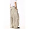 American Retro Streetwear Casual Pants for Men and Women with Large Side Pockets, Loose Deconstructed Wide-Leg Long Pants