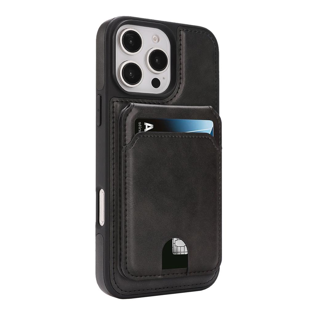 Magnetic Leather Phone Case with Card Holder for iPhone 12 - 17 Series Multi - Functional Stand Shockproof Protective Cover