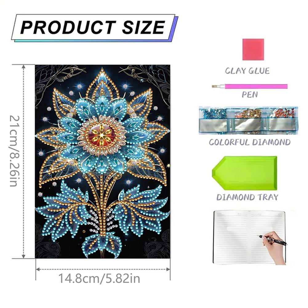 50 Pages A5 Special Shaped Beautiful Pattern 5D Diamond Painting Notebook 5D Diamond Drawing Book Art Birthdays Gifts for Teens