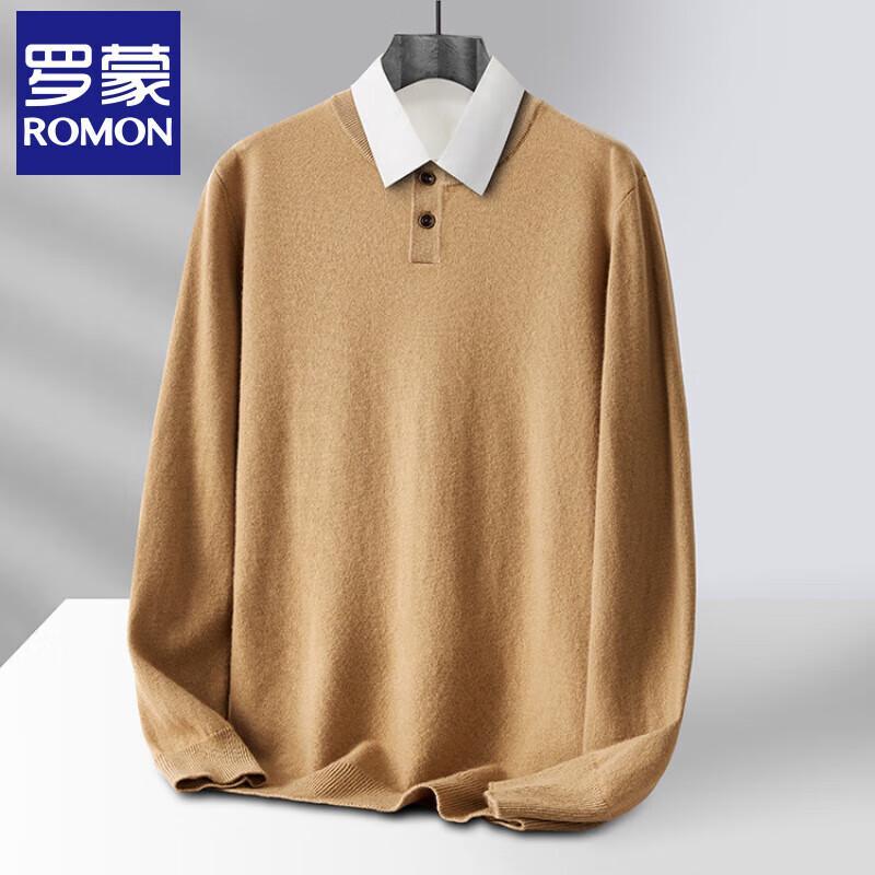 Rommon Men's 100% Wool Pullover Sweater