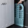 Foldable Hanging Hamper Laundry Basket, Breathable Hollow Design, Wall Mounted Portable Dirty Clothes Bag Space Saving Organizer, for Bathroom