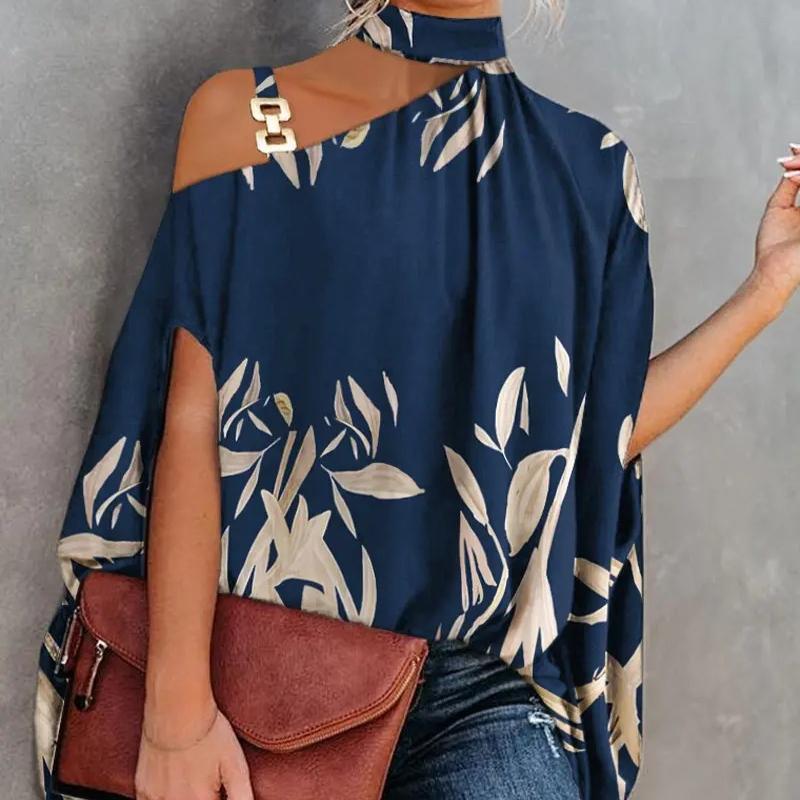 

Летняя свободная женская рубашка с короткими рукавами и принтом на шее для женщин 2XL