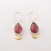 Natural Black Rhodonite Gemstone 925 Solid Silver Jewelry Handmade Earrings 1.5" EE-162-19