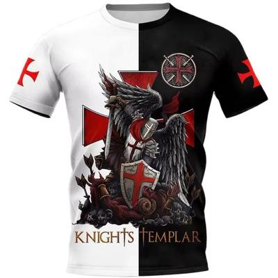 Módní Retro Rytíři 3D Tištěná Pánská Trička Letní Ležérní Streetwear Párová Trička S Krátkým Rukávem Velikost 6XL