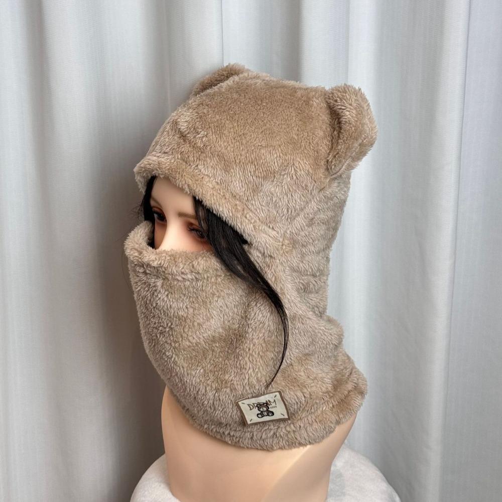Keep Warm Bear Cap Scarf Set Korean Style Winter Pullover Cap Fashion Beanies Cap  Winter