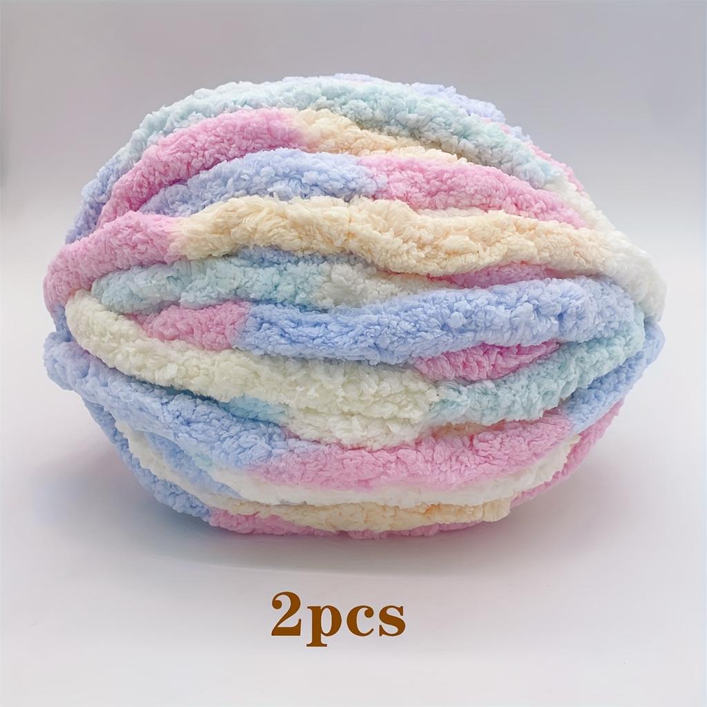 2 Pieces of Super Bulky, Extra Thick, Soft & Durable Polyester Yarn for Hand Pet Nests & Knitting Accessories  Machine Washable