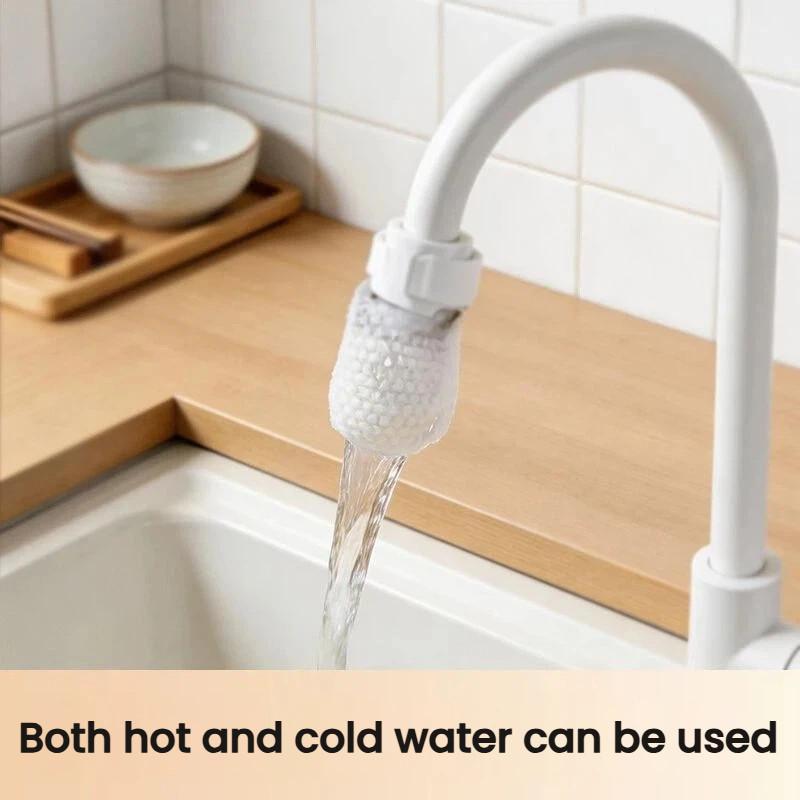 50PCS Faucet Filter Cotton Safe Tap Water Pre-Filter Pads Anti-Splashing for Daily Washing Kitchen Bathroom Use