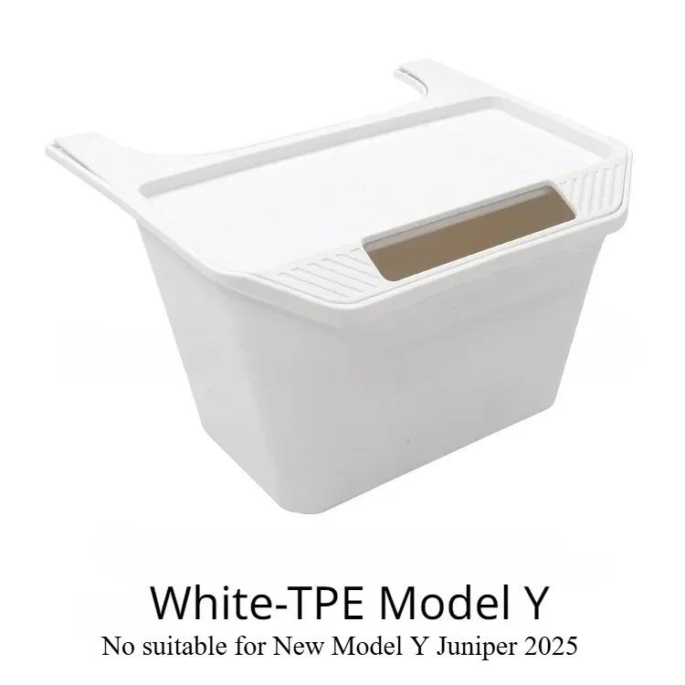 For Tesla Model Y 2025-2025 Accessories Rear Seat Storage Box Organizer Center Console Bins Backseat Garbage Can Under Seat