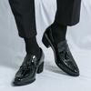 Luxury Designer Men's Mixed Colors Tassels Patent Leather Casual Shoes Formal Wedding Dress Homecoming Footwear Zapatos Hombre