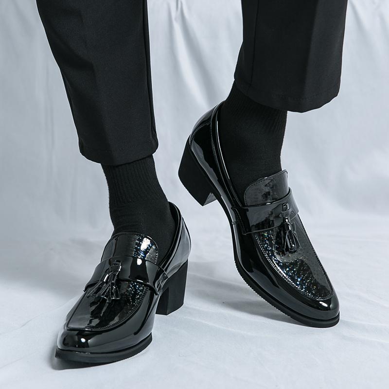 Luxury Designer Men's Mixed Colors Tassels Patent Leather Casual Shoes Formal Wedding Dress Homecoming Footwear Zapatos Hombre