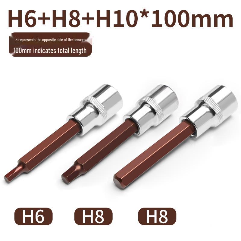 Electric & Air Wrench Hex Socket Set with Screwdriver Bit