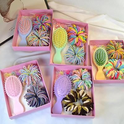 Colorful Hair Accessories Set For Children With Comb Rope Side Clip For School Kids Theme Event Dressingup Hair For Todd