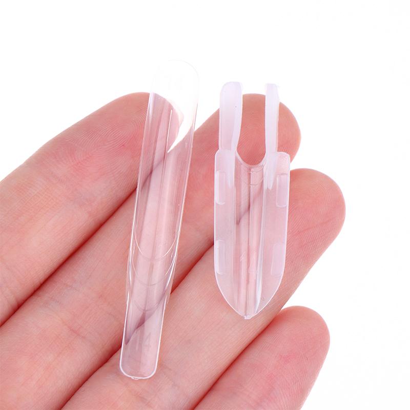 Dual Nail Forms 60Pcs Transparent Rocket Shape Full Cover Durable Nail Molds for Professional Nail Art Home Manicure Salon