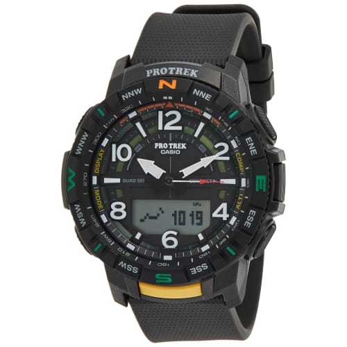 

Casio ProTrek PRT-B50-1 Quad Sensor Bluetooth Smartphone-Compatible Men s Watch with Compass, Barometric Pressure, Altitude, Temperature, and Step Cou