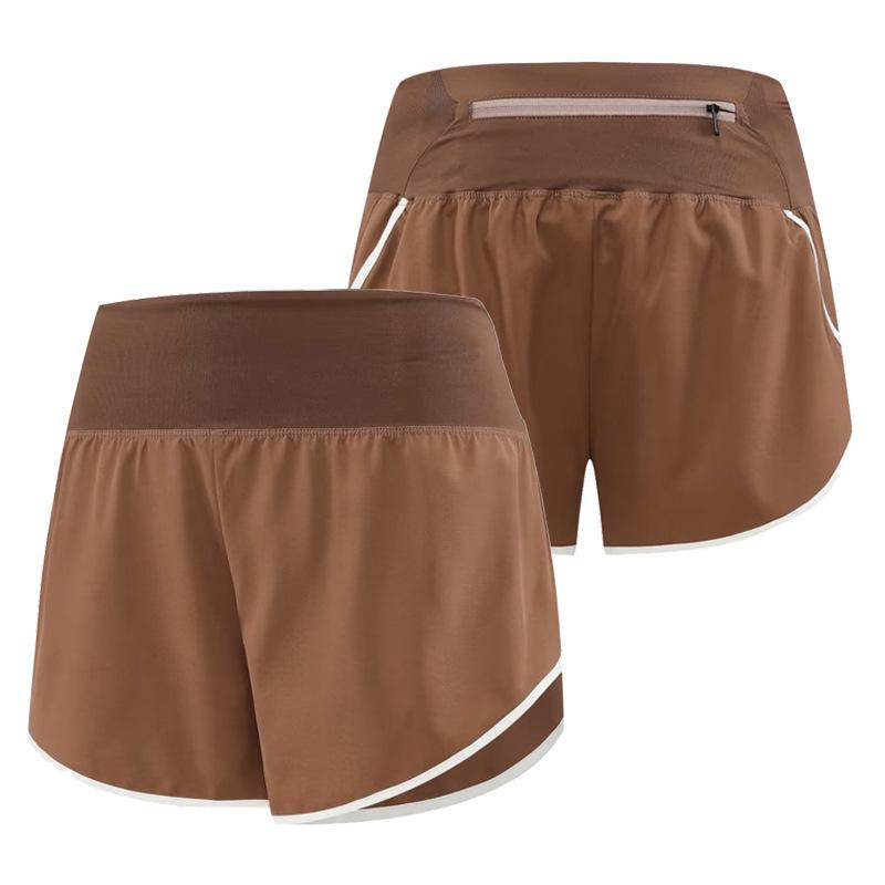 2023 Women's Quick-Dry High-Waist Running Shorts with Phone Pocket and Anti-Exposure Feature