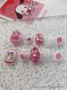 Strawberry Bear Short Wearable Nails - Cute Cartoon Design, Gentle Whitening, Handmade Finished Manicure Patches
