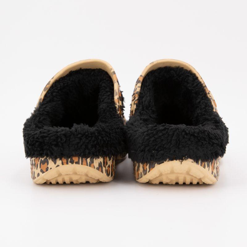 Sabots fourrés à motif léopard Femme KELARA