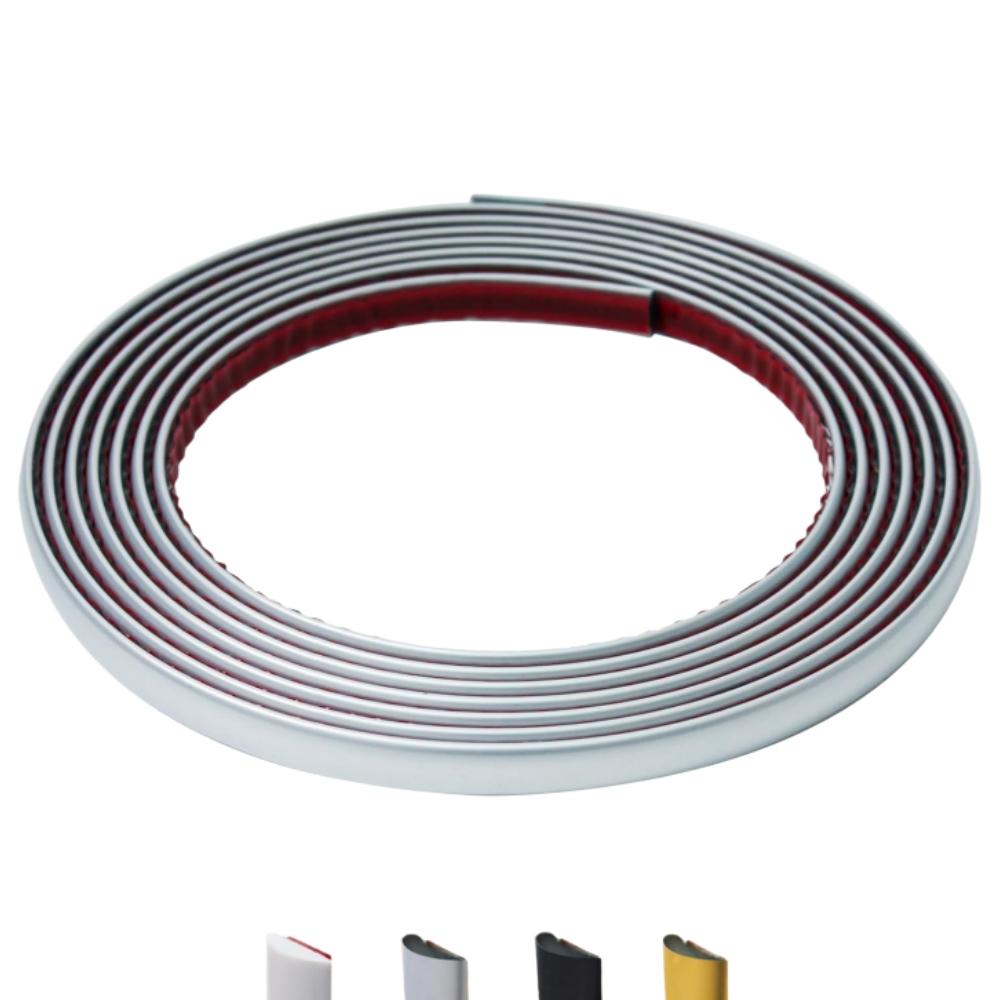 

1pc 118.11X0.32in PVC Decoration Line Furniture Border Ceiling Edge Strip Stickers Background Wall Trim Home Decor 3m срібний
