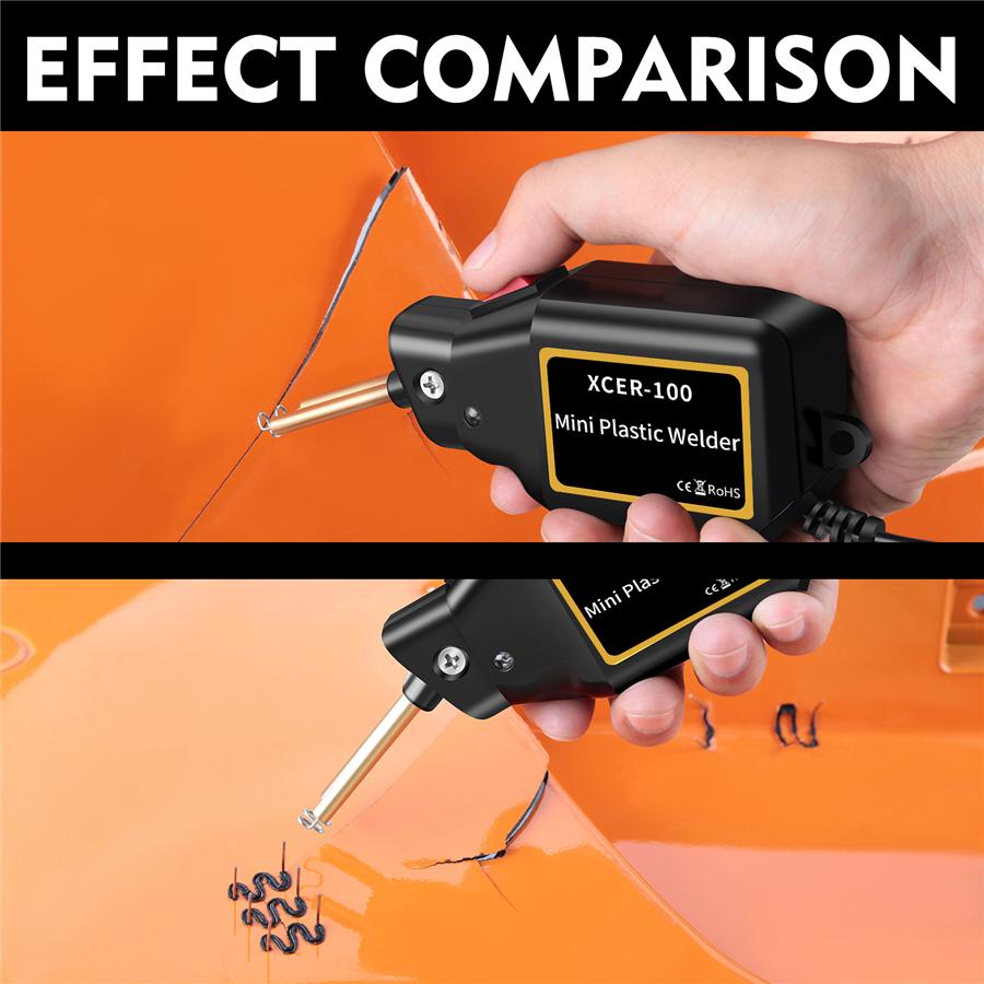 100W Mini Hot Plastic Welder Car Bumper Fender Fairing Repair Kit + 400 Staples