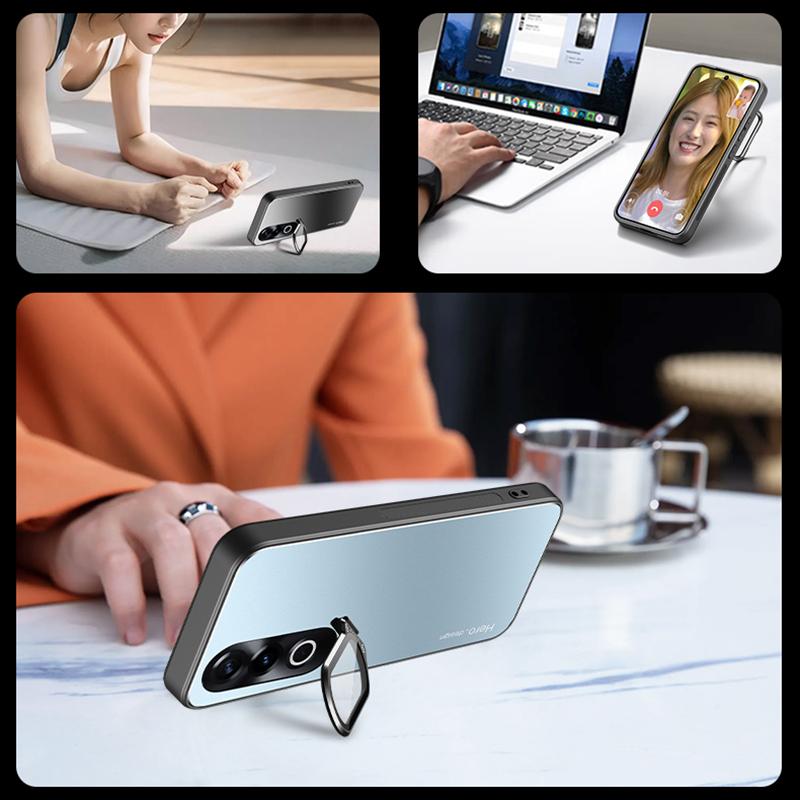 For OnePlus Ace 3V 5G Case with Lens Kickstand Shockproof PC+TPU Phone Cover