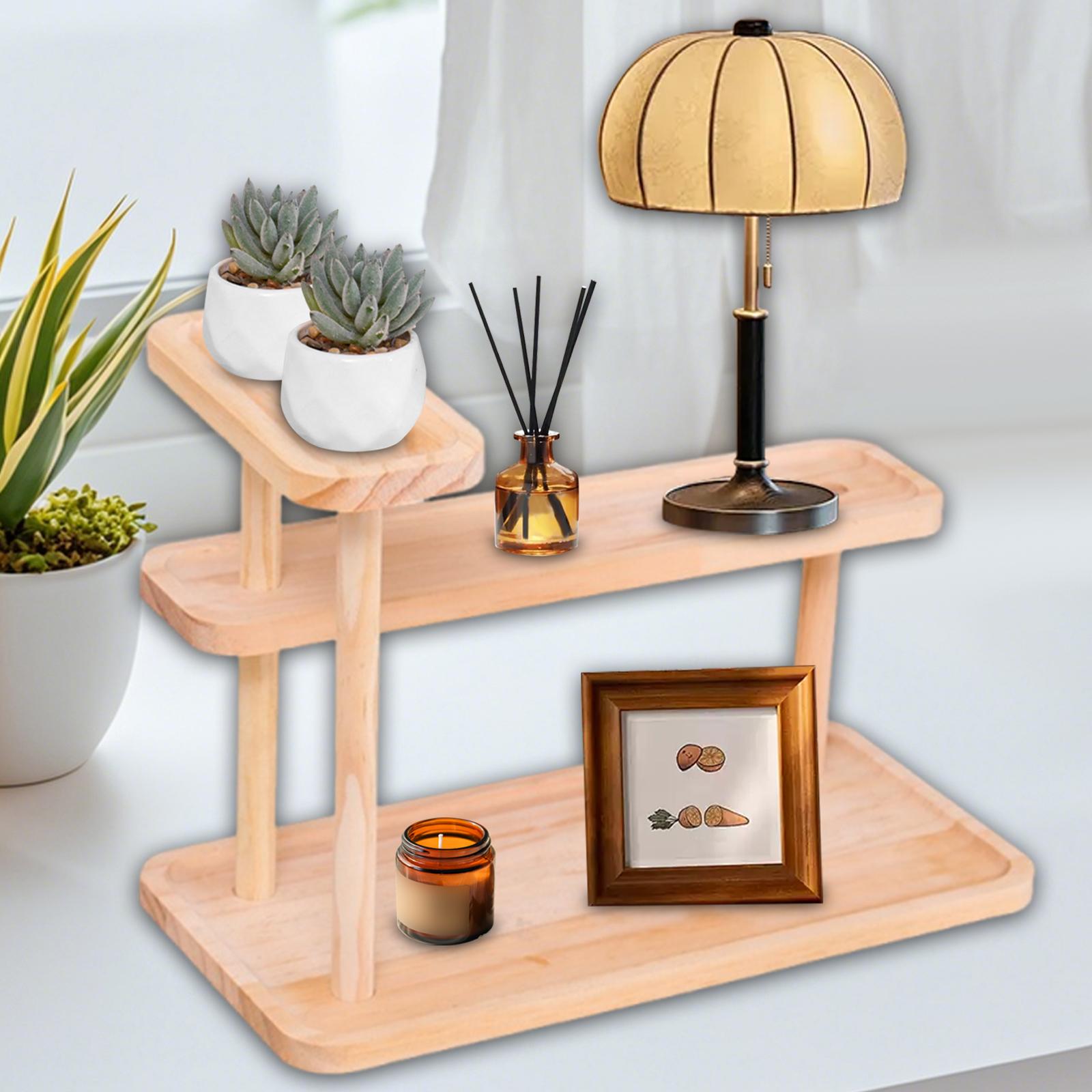 

Wooden Desktop Organizer Office Desk Shelves for Living Room Office Kitchen коричневий