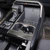 DTC2 For Toyota Tundra   Carbon Fiber Car Central Control Cup Holder Decorative Panel Cover Sticker Accessories