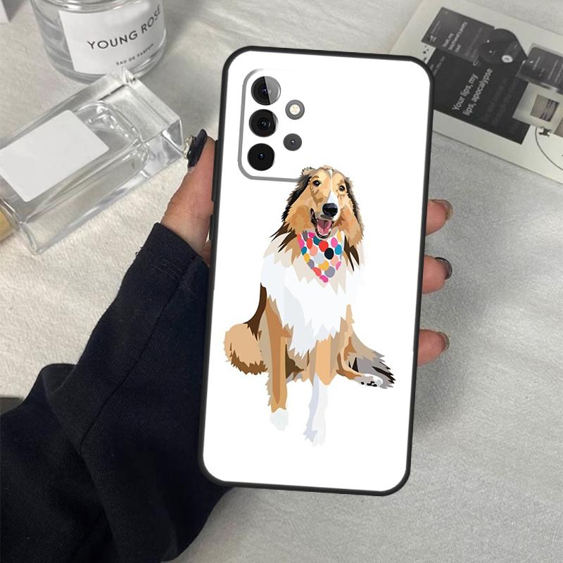 Cartoon Border Collie Case For Samsung Galaxy A55 A35 A15 A52 A32 A12 A16 A26 A36 A56 A53 A33 A13 A14 A34 A54 A17