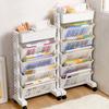 White Storage   Shelf Removable Plastic Movable Bookshelf for Home Study Room