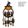 Halloween Gothic Wind Chime Spooky Bell Chime with Pumpkin Lantern Grim Reaper Ghost Black Cat for Porch Window Home Decor