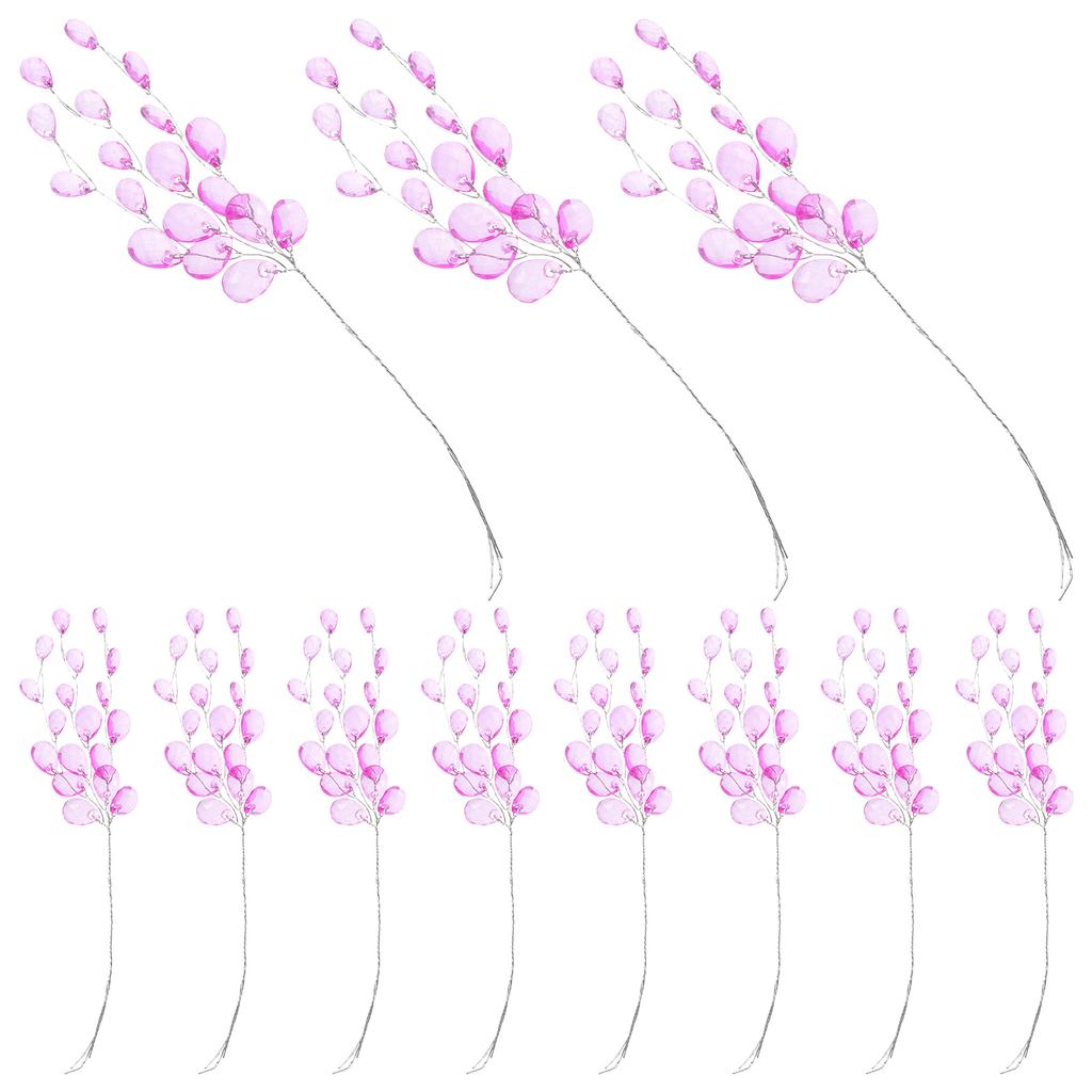 50pcs Artificial Acrylic Flower Branches Simulation Flower Stems For Diy Wedding Home Decor Arrangement Party Decoration Craft