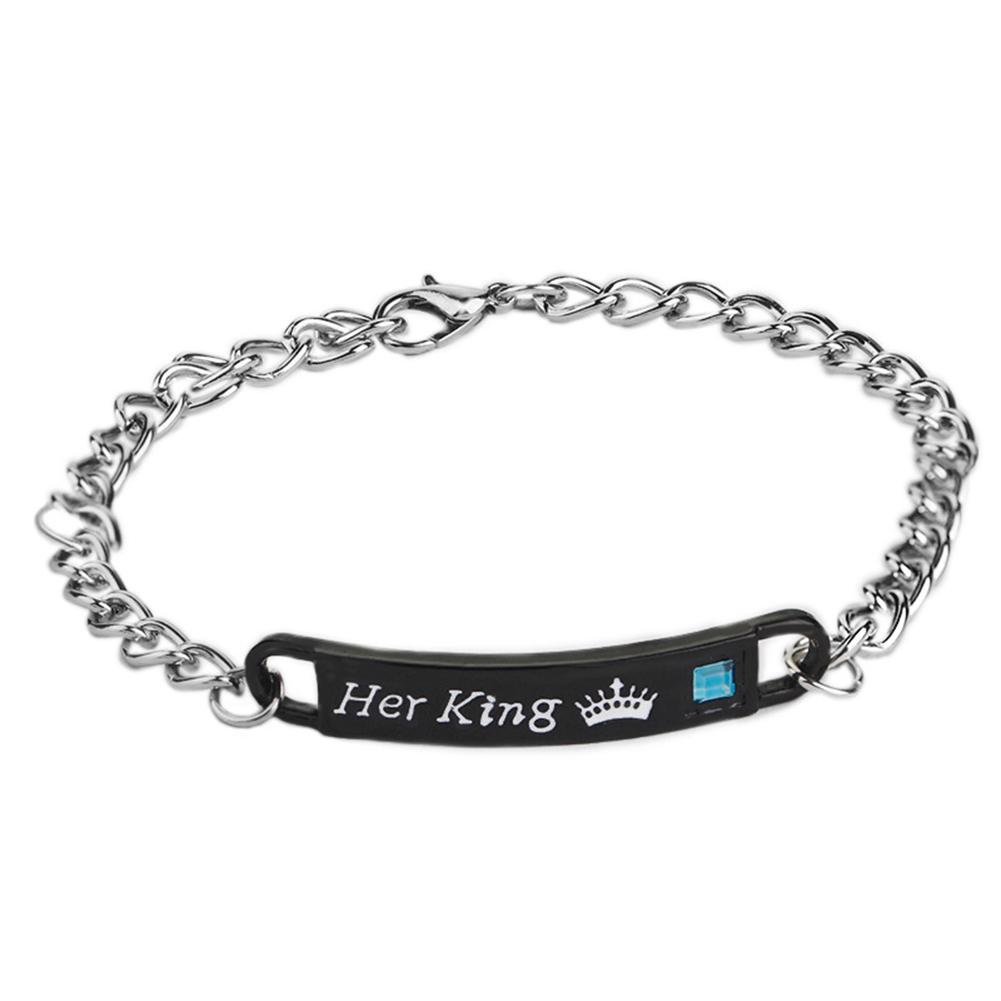 Stylish Letter Bracelet QUEEN/ KING Couple Style Bracelet Valentine's Day Gift