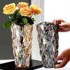 High-End Transparent Glass Crystal Vase for Fresh Flower Arrangements
