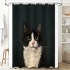 Cat Shower Curtain Cute Kitten Bathroom Decor Washable Waterproof Fabric Pet Lover Gift Home Decoration Artistic Pattern