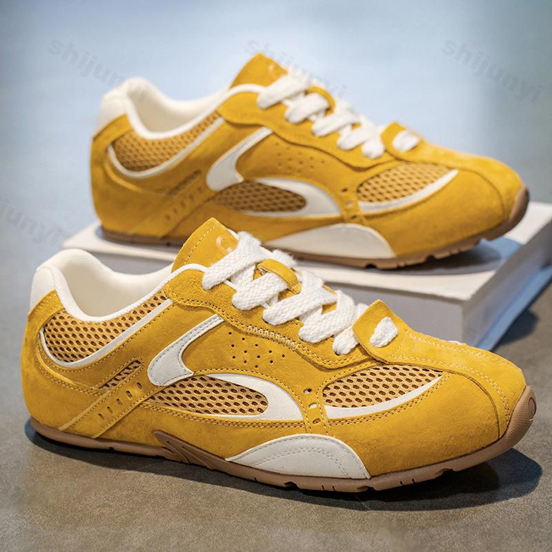 

Fashion Casual Sports Shoes for Men 2025 New Summer Mesh Breathable Comfortable Low Top Shoes Fashion Trendy Non slip Platform sneakers 39 жёлтый