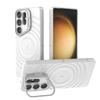 Magsafe Magnetic Phone Case For Samsung S25 Ultra S25 Edge S25 Plus Invisible Lens Stand Round Water Ripple Soft Silicone Cover