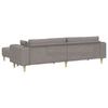 3 Piece Sofa with Cushions Taupe Fabric