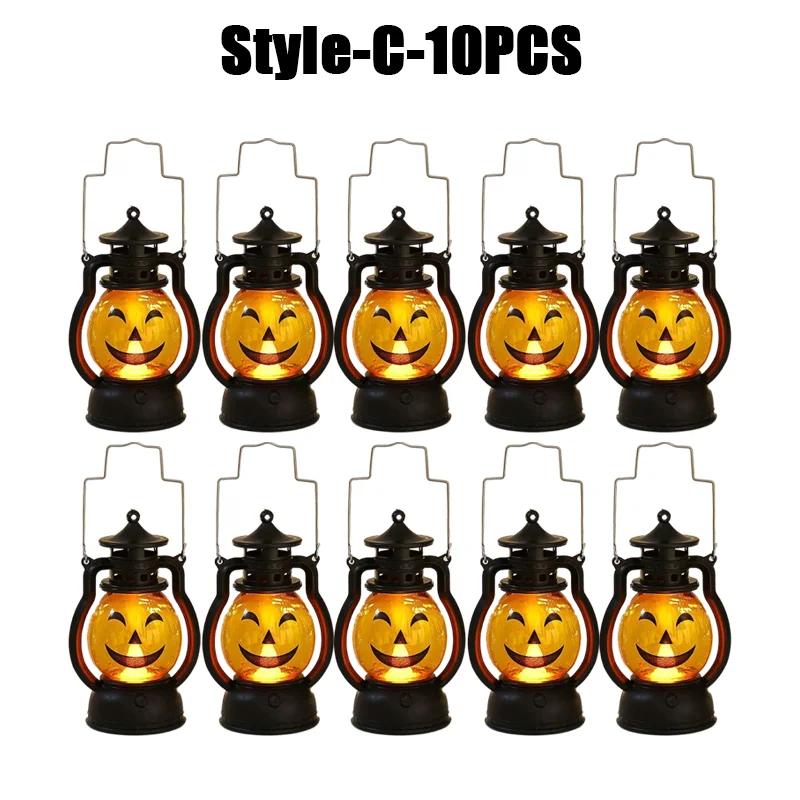 Halloween Pumpkin Lantern Skull Head Decor Pony Light Bar Party Prop for Spooky Atmosphere Celebration Decoration