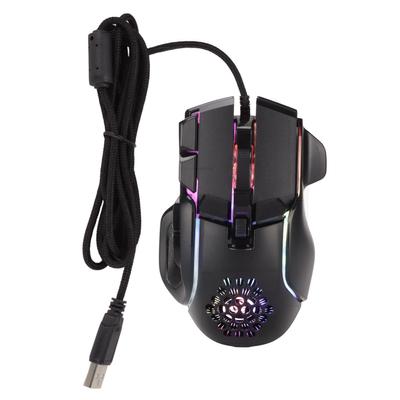 Mechanische Maus Kabelgebunden 13 RGB-Effekte 6 DPI-Stufen Maximal 12800DPI Ergonomische Gaming-Maus für Win