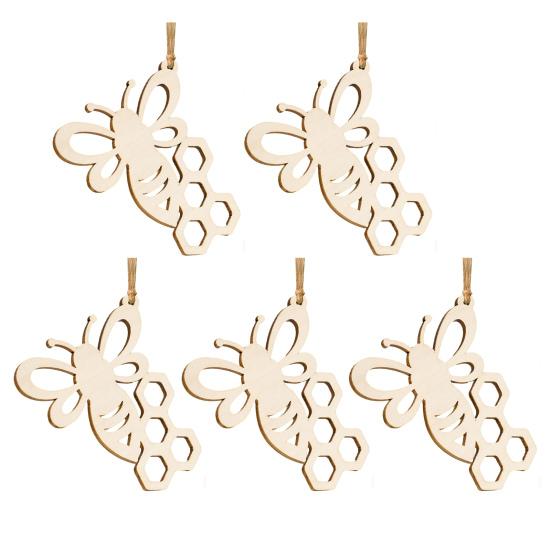 5 Pcs Wooden Christmas Ornaments Sister Hood Elephant Dog Bee Ornament for Xmas Tree Friendship Gifts for Women Best Friends