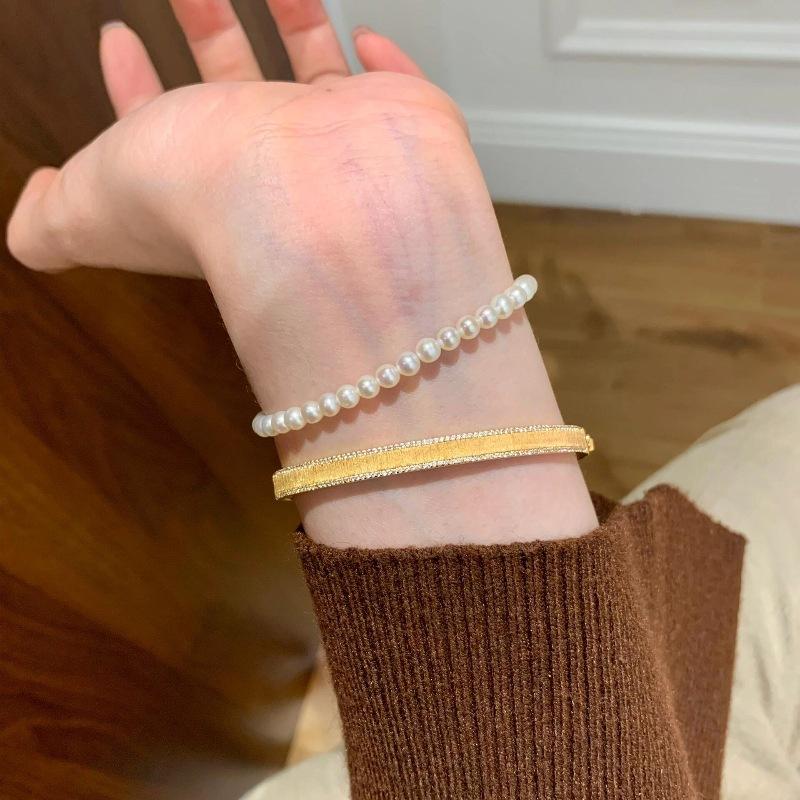 Vintage Medieval Italian Buchi Style Premium Brushed Mobius Bracelet Twisted Rope Diamond Stacked Wear Jewelry