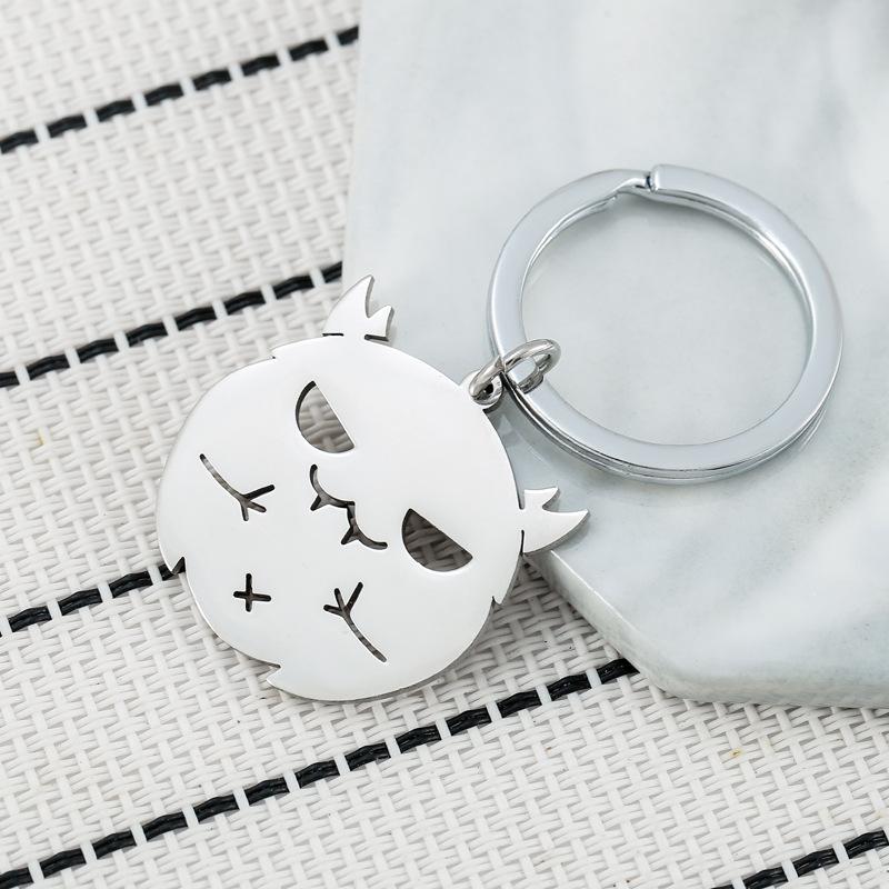 Cute Little Devil Stainless Steel Keychain INS Cartoon Style Fashion Backpack Pendant Practical Party Gift