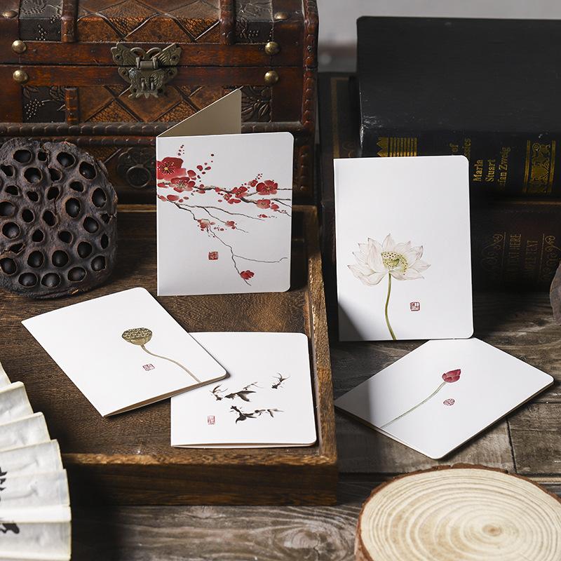 15 Set Chinese Style Greeting Cards Blessings Creative Small Cards Greeting Cards Birthday Gift Cards Handwritten Greeting Cards